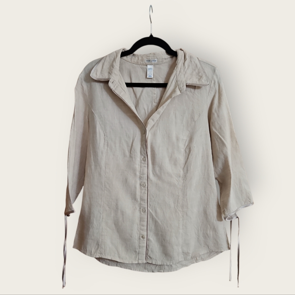 Old Navy Linen Shirt in Cream